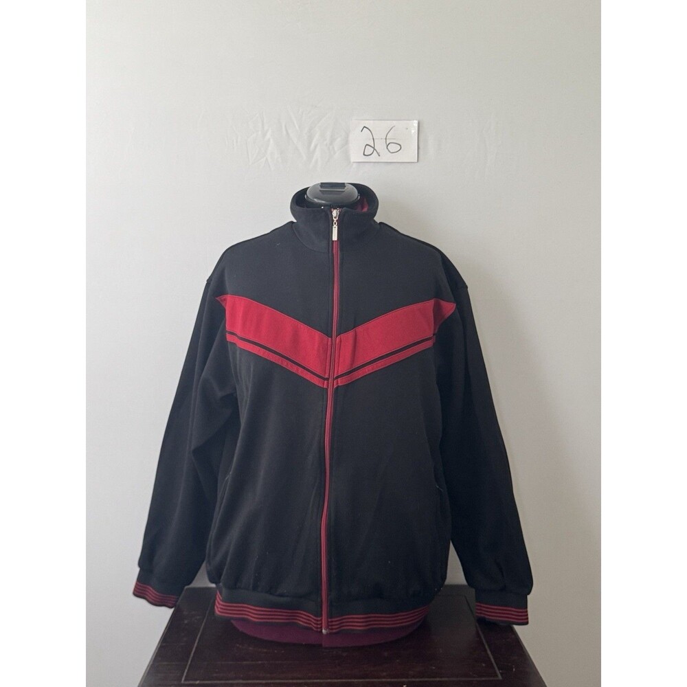 Weatherproof Vintage Performance Track Jacket Black Red Full Zip Men’s L